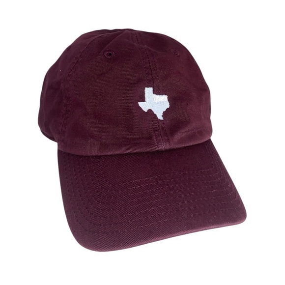Texas Embroidered State Maroon Hat - Picture 2 of 16